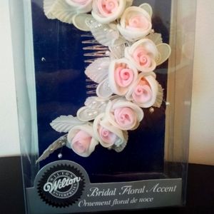 Bridal Hair Comb With Flowers